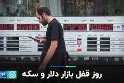 روز قفل بازار دلار و سکه