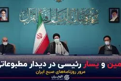 یمین و یسار رئیسی در دیدار مطبوعاتی 