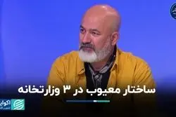 ساختار معیوب در 3 وزارتخانه