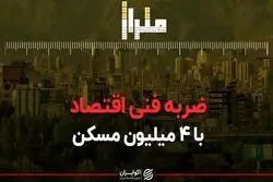 ضربه‌فنی اقتصاد با ۴ میلیون مسکن