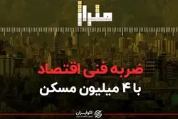 ضربه‌فنی اقتصاد با ۴ میلیون مسکن