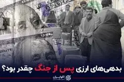 بدهی‌های ارزی پس از جنگ چقدر بود؟