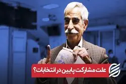 علت مشارکت پایین در انتخابات ؟