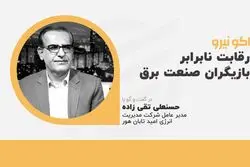 رقابت نابرابر بازیگران صنعت برق