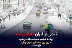 نیمی از ایران تعطیل شد