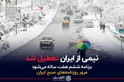 نیمی از ایران تعطیل شد