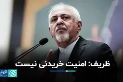 محمدجواد ظریف: امنیت را نمی‌شود خرید