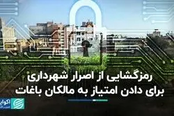 رمزگشایی از اصرار شهرداری برای دادن امتیاز به مالکان باغات