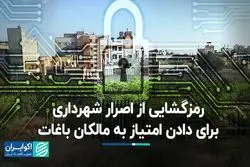 رمزگشایی از اصرار شهرداری برای دادن امتیاز به مالکان باغات