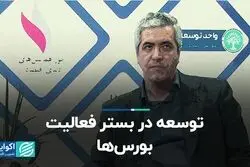 توسعه در بستر فعالیت بورس‌ها
