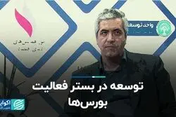 توسعه در بستر فعالیت بورس‌ها