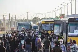 بازگشت زائران از مرزهای چذابه، شلمچه و خسروی به کشور