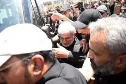 سردار قاآنی در مراسم تشییع رهبر شهید در مشهد حاضر شد + عکس