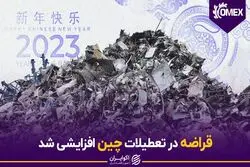 قراضه در تعطیلات چین افزایشی شد