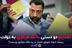 تقدیم دو دستی بانک مرکزی به دولت