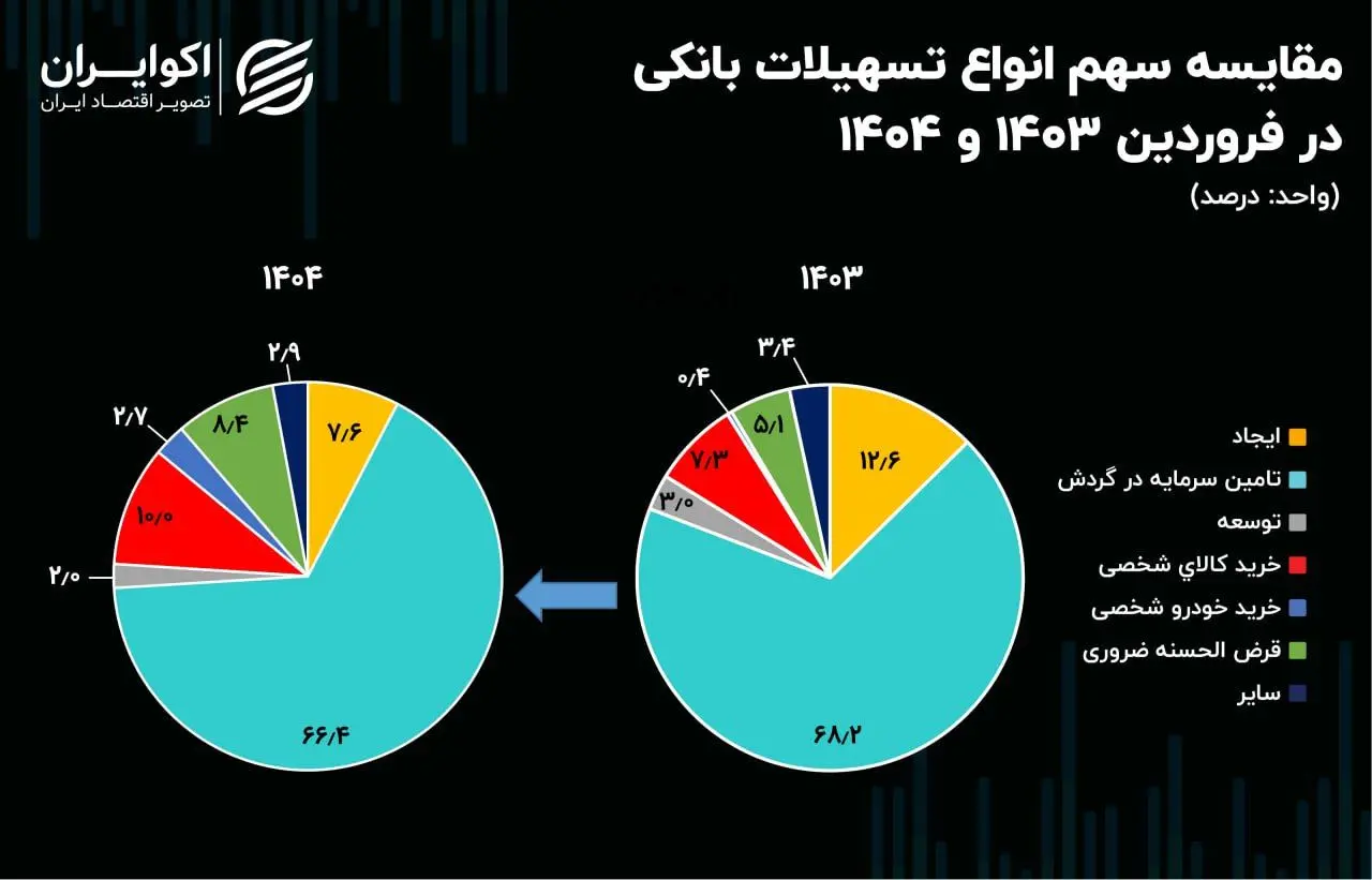 کدام بخش بیشترین سهم را از وام‌های بانکی دارد؟