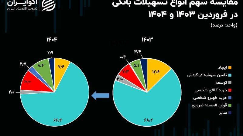 کدام بخش بیشترین سهم را از وام‌های بانکی دارد؟