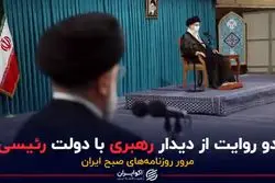 دو روایت از دیدار رهبری با دولت رییسی 