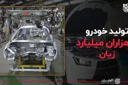 تولید خودرو با هزاران میلیارد زیان