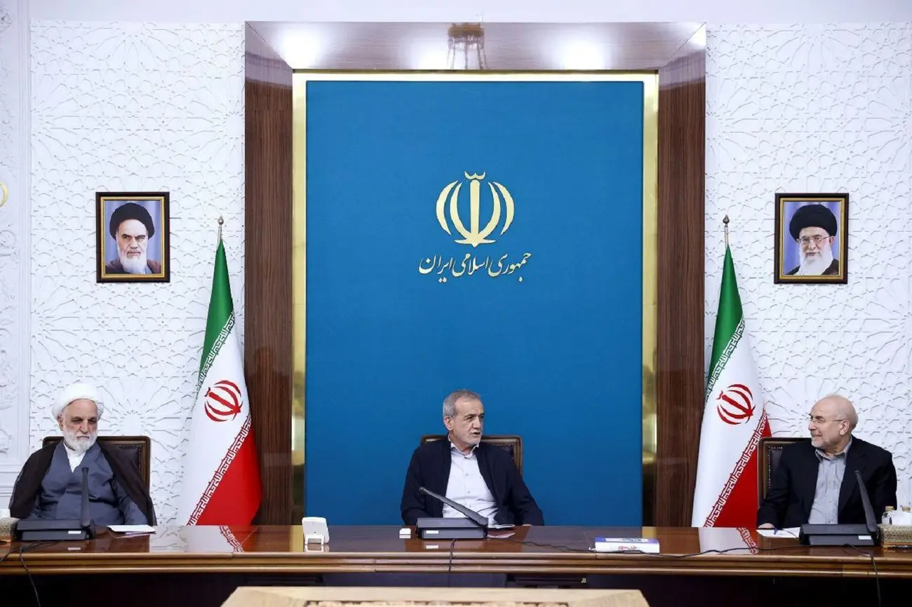 پزشکیان میزبان قالیباف و اژه‌ای / جلسه سران قوا و شورای عالی هماهنگی اقتصادی برگزار شد